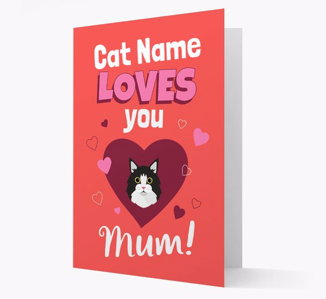 'Loves You Mum' - Personalised {breedCommonName} Card